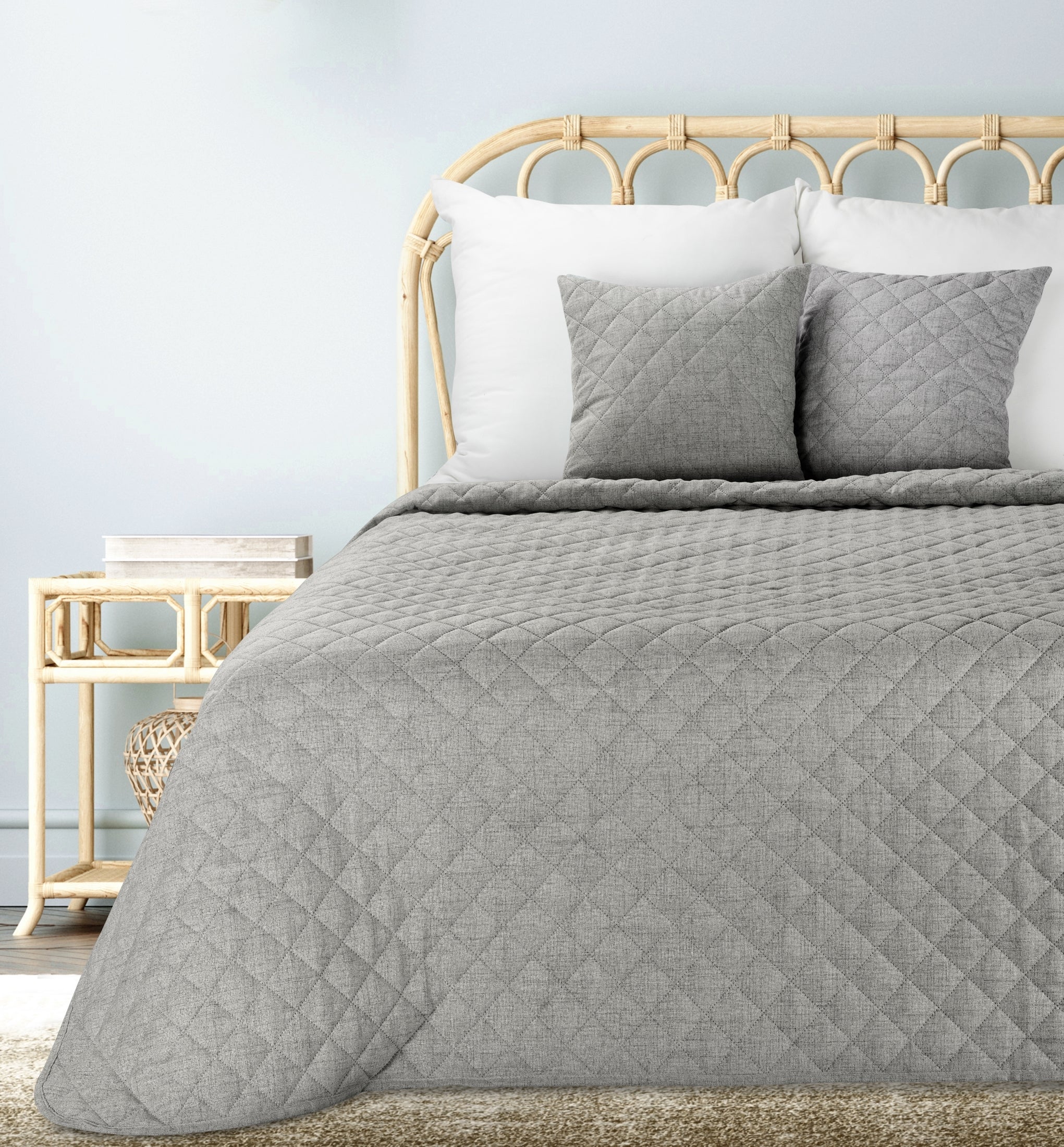 Tagesdecke mit Leinenstruktur