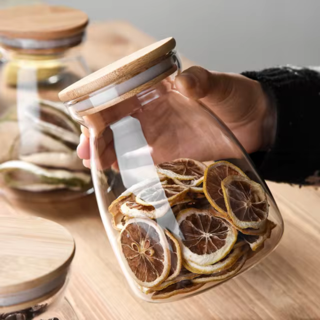 MARELA Vorratsglas mit Holzdeckel